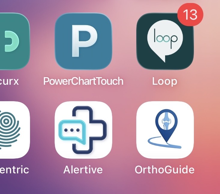 OrthoGuide app icon on a phone homescreen